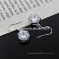 Zircon Plating Silver Yellow and White Stone Earring six Claw Earring jewelry Earring DS012